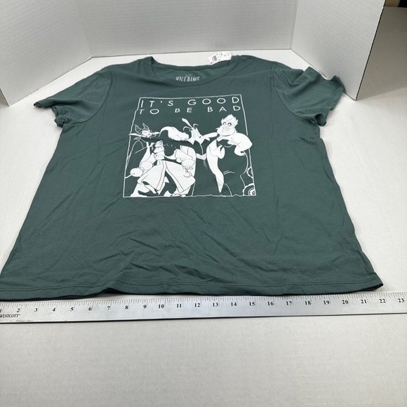 Disney Villains Women's Sz XXL It's Good To Be Bad Short Sleeve Tee Shirt Green - Picture 9 of 11